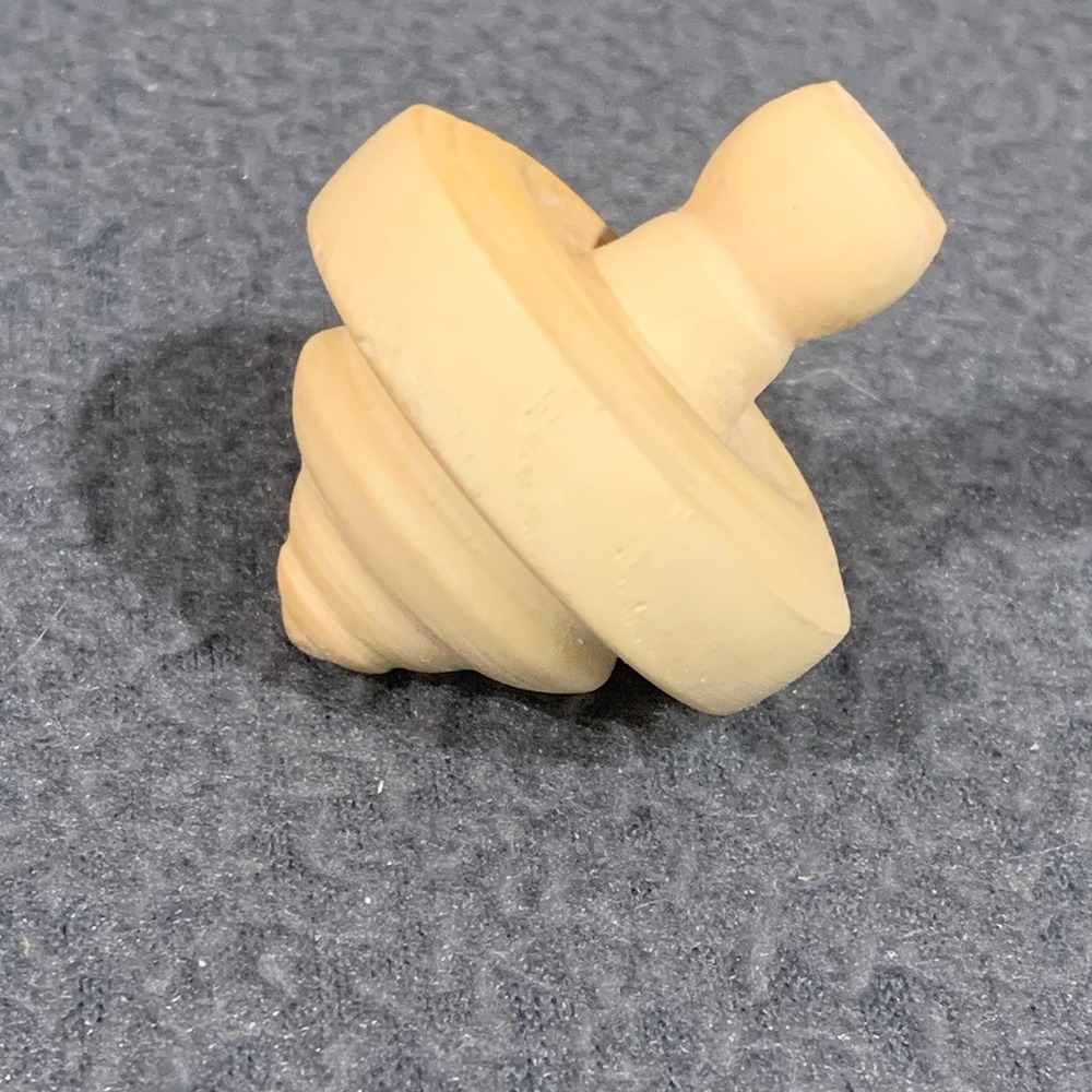 Handcrafted Natural Wood Spinning Top Classic Kids Toy Traditional Design